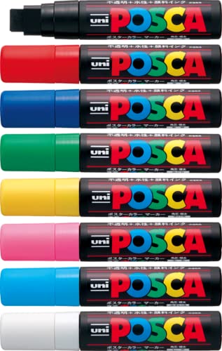 UNI POSCA PC-17K "FULL RANGE ALL 8 COLOURS" von POSCA