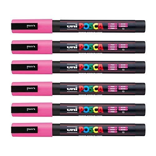 Uni-Ball PC-3M Marker von Posca - in 40 verschiedenen Farben erhältlich (Packung enthält 12 Stück). rose von POSCA
