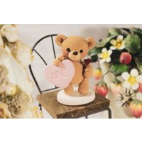 Wunderschöner Teddybär Valentinstag Geschenk | 100% Handgemachtes Entzückendes Für Sie Ihn Tischdekoration von POSLshop
