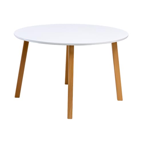 POSNORD Couchtisch Runde, Kaffeetisch, Robuste MDF-Konstruktion, Buchenholz Beine, Hochwertige Materialien und Lackierte Platte, Perfekt für Wohnzimmer, Durchmesser 80 cm, Weiß POSNORD Couchtisch Runde, Kaffeetisch, Robuste MDF-Konstruktion, Buchenholz Beine, Hochwertige Materialien und Lackierte Platte, Perfekt für Wohnzimmer, Durchmesser 80 cm, Weiß von POSNORD