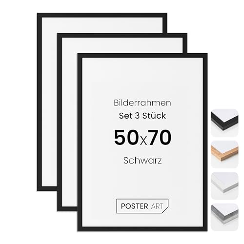 POSTER ART Bilderrahmen Set 3 Stück 50x70 cm Schwarz San Diego | Zum Aufhängen aus MDF und Acrylglas | Wand Bilderrahmen Moderner Fotorahmen | Posterrahmen 50x70 cm POSTER ART Bilderrahmen Set 3 Stück 50x70 cm Schwarz San Diego | Zum Aufhängen aus MDF und Acrylglas | Wand Bilderrahmen Moderner Fotorahmen | Posterrahmen 50x70 cm von POSTER ART