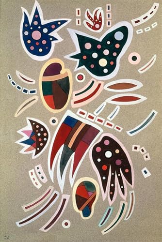 POSTERIIk Berühmt Abstrakt auf Leinwand Vintage Wandbild Gouache von Wassily Kandinsky Tier Poster für Wohnzimmerdekoration 60x90cm POSTERIIk Berühmt Abstrakt auf Leinwand Vintage Wandbild Gouache von Wassily Kandinsky Tier Poster für Wohnzimmerdekoration 60x90cm von POSTERIIk