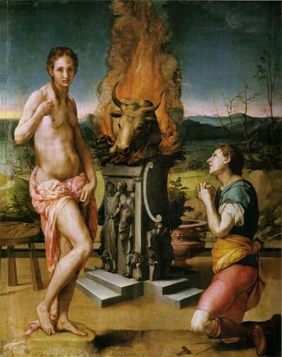 POSTERIIk Berühmt Abstrakt auf Leinwand Vintage Wandbild Pygmatier und Galathea von Agnolo Bronzino Tier Poster für Wohnzimmerdekoration 60x90cm POSTERIIk Berühmt Abstrakt auf Leinwand Vintage Wandbild Pygmatier und Galathea von Agnolo Bronzino Tier Poster für Wohnzimmerdekoration 60x90cm von POSTERIIk