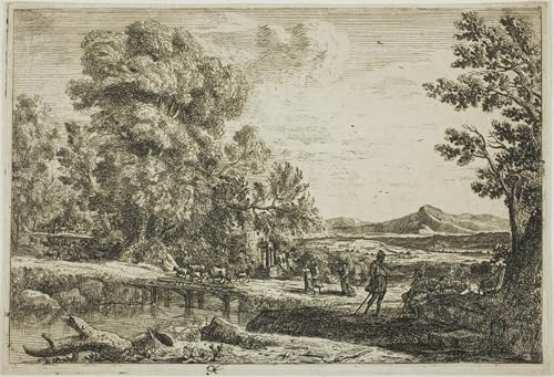 POSTERIIk Berühmt Leinwand Ölgemälde Poster Kunstwerke die Holzbrücke von Claude Lorrain Druckgrafik für Wanddekoration 60x90cm POSTERIIk Berühmt Leinwand Ölgemälde Poster Kunstwerke die Holzbrücke von Claude Lorrain Druckgrafik für Wanddekoration 60x90cm von POSTERIIk