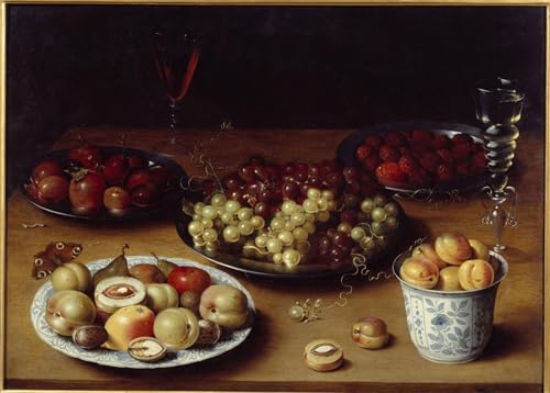 POSTERIIk Berühmt Leinwanddruck Kunst Leinwand Plakat Stillleben mit Obst und Glas ein mit Pflaumen gedeckter Tisch von Osias dem Älteren Beert Porträts Wandkunst für Wanddekoration 60x90cm POSTERIIk Berühmt Leinwanddruck Kunst Leinwand Plakat Stillleben mit Obst und Glas ein mit Pflaumen gedeckter Tisch von Osias dem Älteren Beert Porträts Wandkunst für Wanddekoration 60x90cm von POSTERIIk