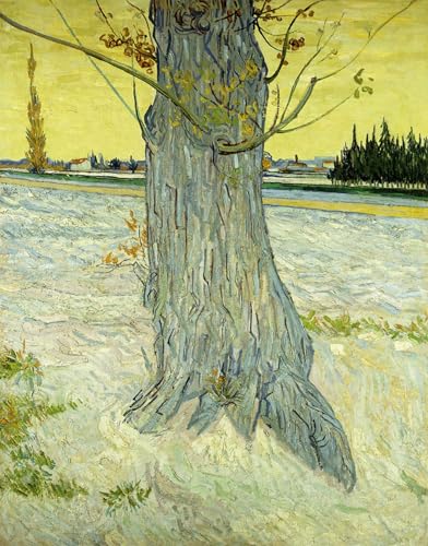 POSTERIIk Berühmt klassischer Kunstdruck Druck Leinwand Der alte baum le vieil if von vincent van gogh Abstraktes Foto Bild für Wohnzimmerdekoration 60x90cm von POSTERIIk