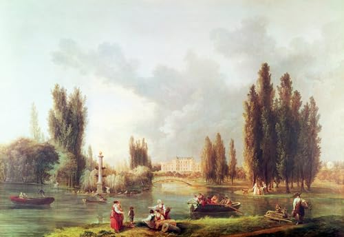 POSTERIIk Berühmt klassischer Kunstdruck Druck Leinwand der Park und das Schloss in Mereville von Hubert Robert Abstraktes Foto Bild für Wohnzimmerdekoration 60x90cm POSTERIIk Berühmt klassischer Kunstdruck Druck Leinwand der Park und das Schloss in Mereville von Hubert Robert Abstraktes Foto Bild für Wohnzimmerdekoration 60x90cm von POSTERIIk