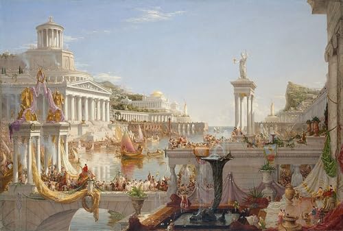 POSTERIIk Thomas Cole berühmtes modernes Kunstwerk, Wandgemälde "The Course of Empire the Consummation of Empire", Ölgemälde, Bilder für Heimdekoration, 60 x 90 cm POSTERIIk Thomas Cole berühmtes modernes Kunstwerk, Wandgemälde "The Course of Empire the Consummation of Empire", Ölgemälde, Bilder für Heimdekoration, 60 x 90 cm von POSTERIIk