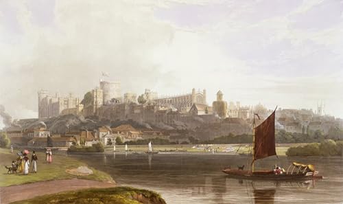 POSTERIIk Vintage Abstrakt auf Leinwand Vintage Wandbild Schloss Windsor von der Flusswiese an der Themse von William Daniell Tier Poster für Office Home Decor 60x90cm POSTERIIk Vintage Abstrakt auf Leinwand Vintage Wandbild Schloss Windsor von der Flusswiese an der Themse von William Daniell Tier Poster für Office Home Decor 60x90cm von POSTERIIk