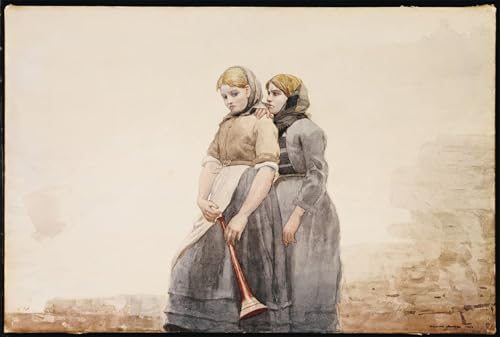 POSTERIIk Vintage Leinwand Ölgemälde Poster Kunstwerke Das Nebelhorn Von Winslow Homer Druckgrafik für Wanddekoration 60x90cm von POSTERIIk