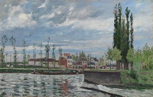 POSTERIIk Vintage Leinwand Ölgemälde Poster Kunstwerke Die Schleuse von Pontoise von Camille Pissarro Druckgrafik für Wanddekoration 60x90cm POSTERIIk Vintage Leinwand Ölgemälde Poster Kunstwerke Die Schleuse von Pontoise von Camille Pissarro Druckgrafik für Wanddekoration 60x90cm von POSTERIIk