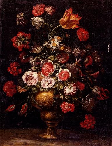 POSTERIIk Vintage Leinwand Ölgemälde Poster Kunstwerke Stillleben mit blumen in einer Vase von andrea scacciati Druckgrafik für Wanddekoration 60x90cm POSTERIIk Vintage Leinwand Ölgemälde Poster Kunstwerke Stillleben mit blumen in einer Vase von andrea scacciati Druckgrafik für Wanddekoration 60x90cm von POSTERIIk