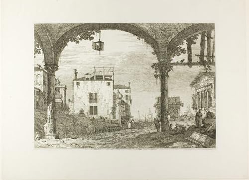 POSTERIIk Vintage Leinwand Ölgemälde Poster Kunstwerke der Portikus mit der Laterne von Canaletto Druckgrafik für Wanddekoration 60x90cm von POSTERIIk