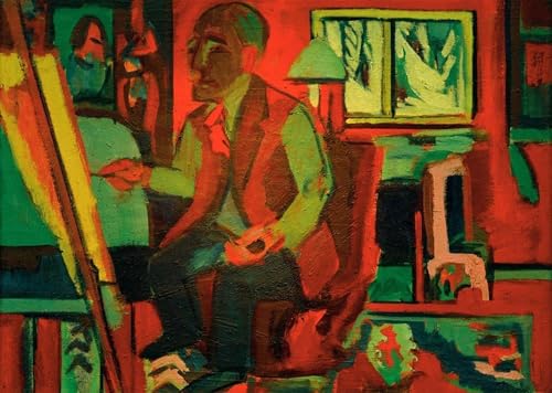 POSTERIIk Vintage Moderne Leinwanddrucke Straße Graffiti Bilder Auf einem Sofa liegende Frau von Ernst Ludwig Kirchner Drucken Ölgemälde für Wohnzimmerdekoration 60x90cm von POSTERIIk