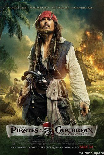 POSTERS Piraten auf Fremde Gezeiten mini 28 cm x43cm 11inx17in CAPT. Jack Sparrow von POSTERS