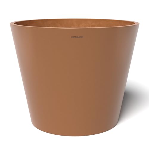 POTS&MORE Pflanztopf Conico 40 (ø 40,8 cm, runde Form, Farbe Terrakotta, Höhe 33,2 cm, Übertopf Kunststoff, für Zimmerpflanzen) VP014003 von POTS&MORE