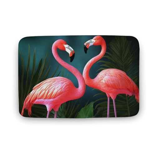 Flamingo Flowers_75091506 Bodenmatte, rutschfest, saugfähig, Badezimmerteppich, resistent gegen Schmutz, Küche, Eingang, Teppich, langlebig, waschbar, Fußmatten für Heimdekoration, 39,9 x 60,9 cm Flamingo Flowers_75091506 Bodenmatte, rutschfest, saugfähig, Badezimmerteppich, resistent gegen Schmutz, Küche, Eingang, Teppich, langlebig, waschbar, Fußmatten für Heimdekoration, 39,9 x 60,9 cm von POTSCBVW