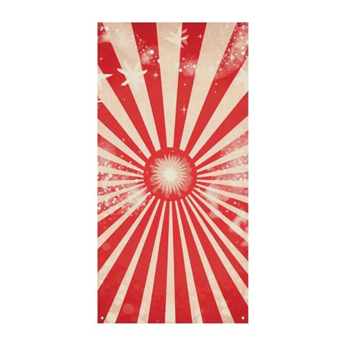 POTSCBVW Funkelnde rote Streifen Türabdeckung für Haustür, 70 x 35 Zoll Polyester Banner Dekorationen Willkommen Veranda Schild Hängendes Banner Schild für Partys, Heimdekoration, festliche Feiern POTSCBVW Funkelnde rote Streifen Türabdeckung für Haustür, 70 x 35 Zoll Polyester Banner Dekorationen Willkommen Veranda Schild Hängendes Banner Schild für Partys, Heimdekoration, festliche Feiern von POTSCBVW