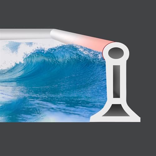 118 Zoll/3 m lange Duschschwellen-Wasserdammbarriere, selbstklebender Spritzschutz aus Silikon, zusammenklappbarer Wasserschutz for Küchenspüle, (39,3 Zoll/1 m)(78.7INCH/2M) von POTUBI