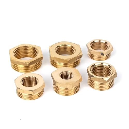 2 Stück M5 M6 M8 M10 M12 M14 M16 M20 metrisches Außen- auf Innengewinde, Messing-Reduzierbuchse, Reduzierrohrverschraubung, Kupplungsstecker-Adapter (F M5x0,8-M BSP1l4)(F M8x1 M BSP1I2) von POTUBI