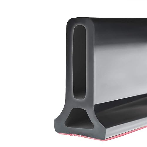 78,7 Zoll/2 m Wasserbarriere for Waschbecken, Duschschwelle, Wasserdamm (Grau, Höhe: 65 mm)(Black,Height: 50mm) von POTUBI