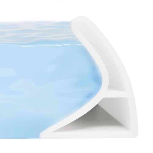 98,4 Zoll Duschschwellen-Wasserdammbarriere, selbstklebender Spritzschutz aus Silikon, zusammenklappbarer Wasserschutz for Küchenspüle, Duschtür (180 cm/70,8 Zoll)(150CM/59INCH) von POTUBI