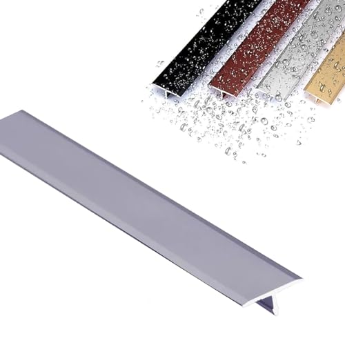 Aluminium-Bodenübergangsschwellenleiste, Aluminium-T-Formteil-Bodenübergangsleiste (rot, L900 x B20 mm)(Grey,L900*W20Mm) von POTUBI