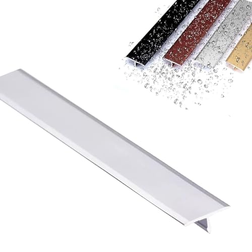 Aluminium-Bodenübergangsschwellenleiste, Aluminium-T-Formteil-Bodenübergangsleiste (rot, L900 x B20 mm)(White,L900*W15Mm) von POTUBI
