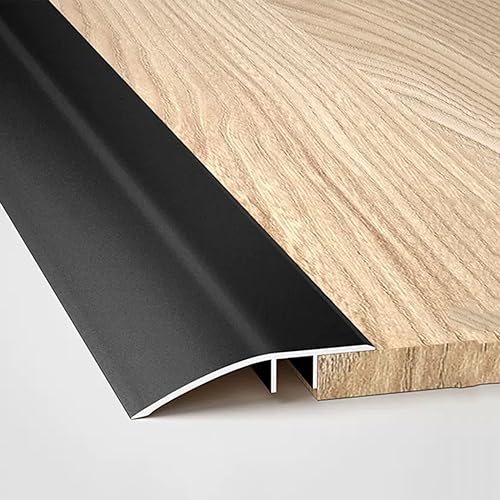 Aluminium-Bodenübergangsschwellenleiste, Bodenübergangsleiste, Fliesen zu Laminat-Teppichübergangsleiste, Bodenkanten-Abdeckleiste, Rampe/Grau/L 110 cm (Gold, L 95 cm)(Black,L 135Cm) von POTUBI