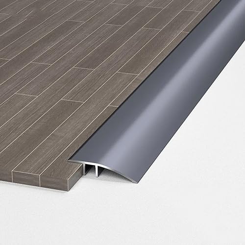 Aluminium-Bodenübergangsschwellenleiste, Eingangsbodenleiste, Türschwellenübergangsleiste, schwere Aluminium-Türschwellenleisten/Grau/L 95 cm (Grau, L 115 cm)(Grey,L 90Cm) von POTUBI
