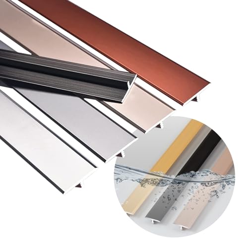 Aluminium-Bodenübergangsschwellenleiste, Fliesenschwellen-Bodenübergangsleiste aus Metall, Bodenverkleidungsschwellenleiste Aluminium/Rot/L900 * B40 mm (Rot, L900 B33 mm)(Grey,L900*W33Mm) von POTUBI
