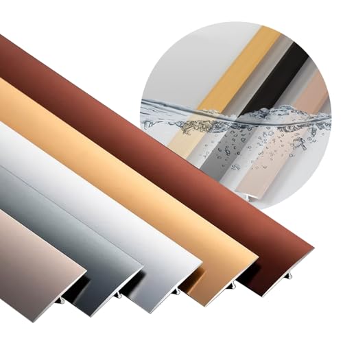 Aluminium-Bodenübergangsschwellenleiste, Fliesenschwellen-Bodenübergangsleiste aus Metall, Bodenverkleidungsschwellenleiste Aluminium/Rot/L900 * B40 mm (Rot, L900 B33 mm)(Red,L900*W40Mm) von POTUBI