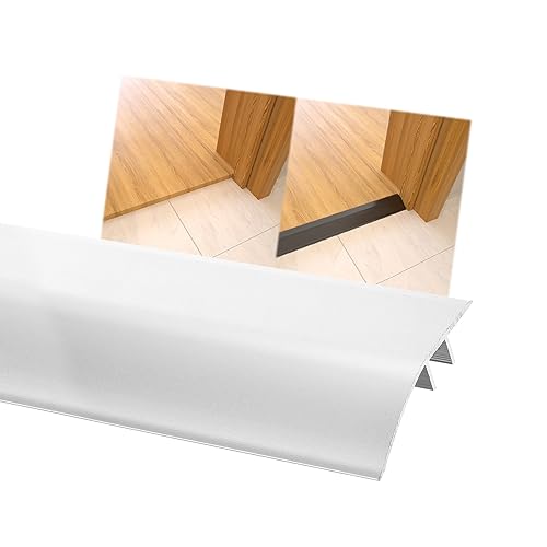 Aluminium-Bodenübergangsschwellenleiste, Rampen-Türschwellenreduzierer/Grau/145 cm (Gold, 135 cm)(Silver,130Cm) von POTUBI