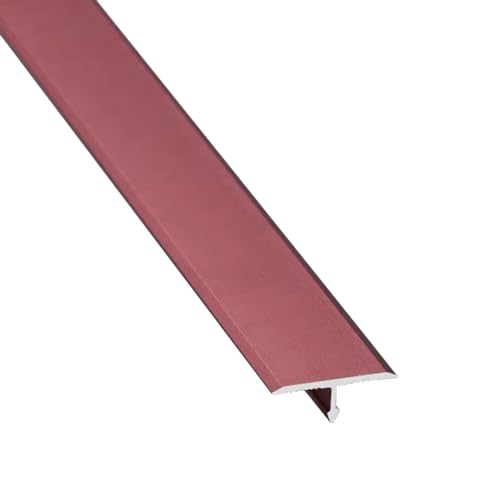 Aluminium-Bodenübergangsschwellenleiste, Schwellenleisten-Türverkleidung, langlebige Bodenkanten-Abdeckleiste/Schwarz/L 145 cm (Rot, B 40 mm)(Red,W 20Mm) von POTUBI