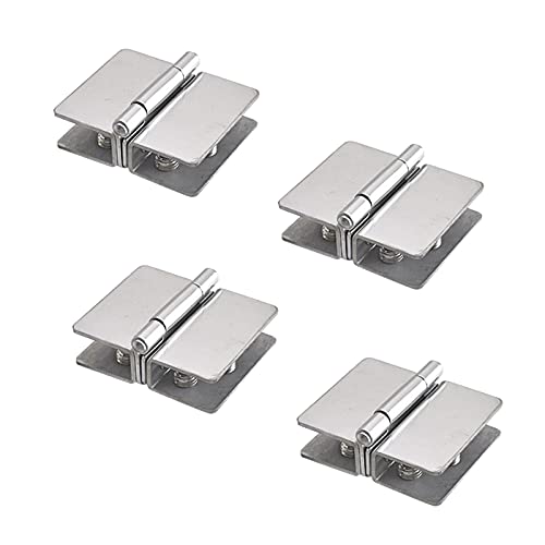 Glasklemmclip, 180-Grad-Duschscharnier-Glastürklemmclip aus Zinklegierung, Anpassung an 6-8 mm Glas, 4 Stück Glasklemmclip, 180-Grad-Duschscharnier-Glastürklemmclip aus Zinklegierung, Anpassung an 6-8 mm Glas, 4 Stück von POTUBI