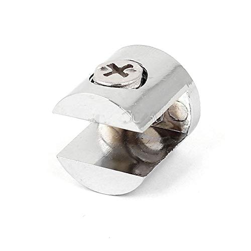 Glasklemmclip, 4 Stück glasbeschichtete Halterungen, Regal aus Zinklegierung mit Chromoberfläche, for 6–8 mm/8–10 mm/10–12 mm (10 12 mm)(8 10mm) von POTUBI
