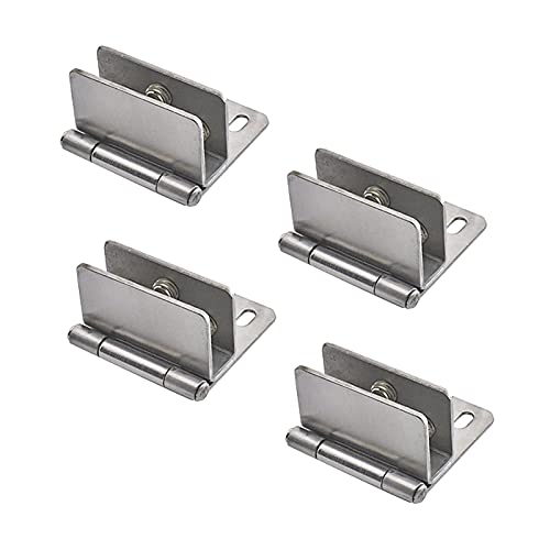 Glasklemmclip, 90-Grad-Glastür-Drehscharnier-Set, Duschscharnierglas aus Zinklegierung, passend for 5–6 mm dickes Glas, 4 Stück Glasklemmclip, 90-Grad-Glastür-Drehscharnier-Set, Duschscharnierglas aus Zinklegierung, passend for 5–6 mm dickes Glas, 4 Stück von POTUBI