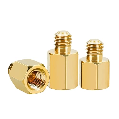 Großhandel Messing Sechskant-Motherboard-Abstandshalter, Stecker auf Buchse, Board-Rack-Bolzen, Abstandsschraube, metrisches Gewinde, Abstandsbolzen, M2M2.5M3M4M5M6 (3 mm (100 Stück))(5mm(100pcs)) von POTUBI