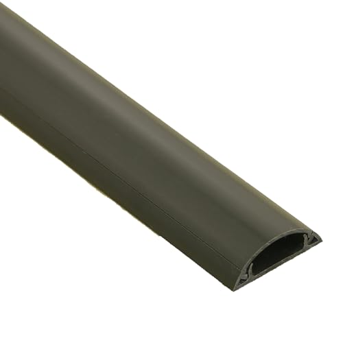 Kabelkanal, selbstklebend, Kabel- und Drahtabdeckungskanal for Wand Boden, 2er-Pack, 1 m, mehrfarbig, mehrere Größen (Grau, 3#)(Grey,2#) von POTUBI