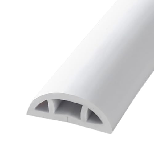 Kabelkanal, selbstklebend, for Wand-, Eck-, Schreibtisch- und Fernsehgeräte, 2er-Pack, mehrere Farben, Größen (Rot, 3#)(White,3#) von POTUBI