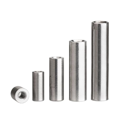 Lange, runde Überwurfmutter, Überwurfmuttern mit Innengewinde aus Edelstahl 304, M8, M16, 1, 5, 10 Stück (5 Stück, M8 x 12 x 12)(10pcs,M10x16x30) von POTUBI