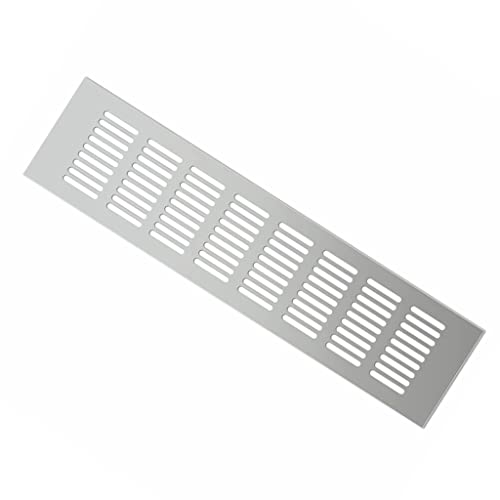 Metall-Lüftungsgitterabdeckung, Lüftungsgitter aus Aluminiumlegierung, Silber, mehrere Größen (200 x 450 mm)(200x550 mm) von POTUBI