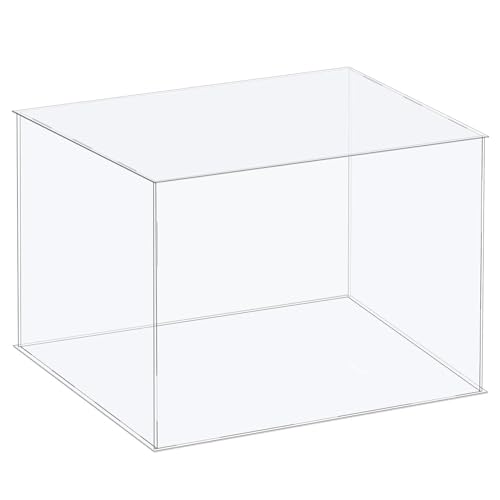 POTUBI Klare Vitrine aus Acryl, 3 mm dicke, klare Modellvitrine for Actionfiguren, 20 x 20 x 30 cm, Acrylbox for Sammlerstücke auf der Arbeitsplatte (35 x 35 x 40 cm)(50x50x50cm/19.7x19.7x19.7in) von POTUBI