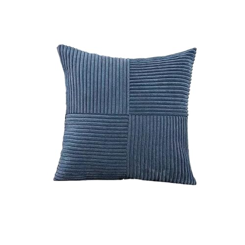 Schonbezug, Sofakissenbezüge, Sofakissenbezüge, gestreifte quadratische Kissenbezüge aus Cord, 45 x 45 cm, weiche Spleiß-Kissenbezüge for Couch, Bett, Stuhl, Heimdekoration (rot, 40 x 40 cm, 1 Stück)( von POTUBI
