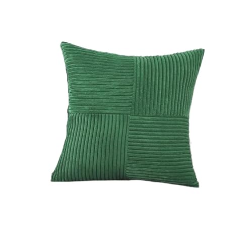 Schonbezug, Sofakissenbezüge, Sofakissenbezüge, gestreifte quadratische Kissenbezüge aus Cord, 45 x 45 cm, weiche Spleiß-Kissenbezüge for Couch, Bett, Stuhl, Heimdekoration (rot, 40 x 40 cm, 1 Stück)( von POTUBI