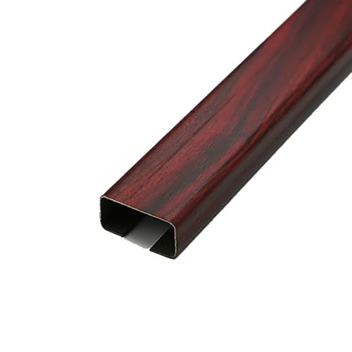 Selbstklebender Kabelkanal, Kabelkanal-Drahtabdeckung for Wand und Boden, 2er-Pack, je 1 m, mehrfarbig, mehrere Größen (Rot, 80 x 40)(Reddish Brown,30 * 15) von POTUBI