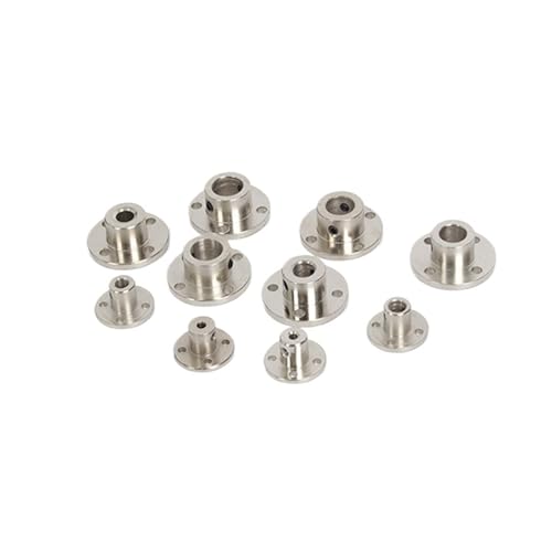 Starre Flanschführungskupplung, Motorflanschkupplung mit Schrauben und Schraubenschlüssel, Silber, mehrere Größen (2 mm)(3.17mm) von POTUBI
