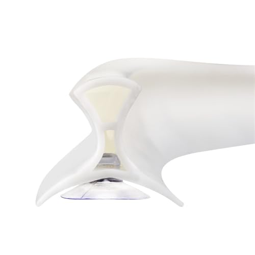 Wasserrückhaltestreifen aus Silikon mit Saugnapf – 39/118/196 Zoll, zusammenklappbarer Wasserdamm for die Duschschwelle, breiterer Wasserstopper for Duschbarriere (5 m/196,8 Zoll)(5M/196.8INCH) von POTUBI