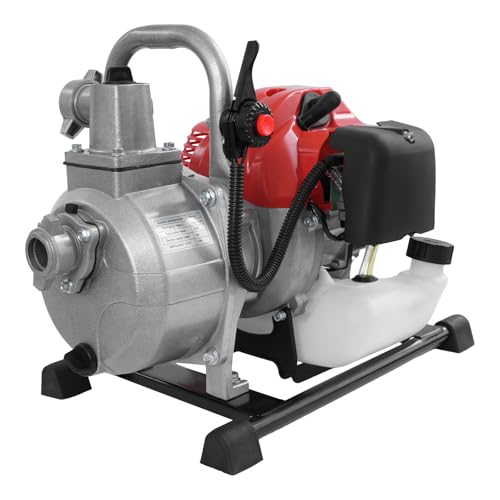POTYYH Benzin Wasserpumpe - 1.7HP 2-Takt Motorpumpe Gartenpumpe Teichpumpe Schmutzwasserpumpe 10000L/h, 30m Förderhöhe, für Bewässerung, Sprinkler, Waschen POTYYH Benzin Wasserpumpe - 1.7HP 2-Takt Motorpumpe Gartenpumpe Teichpumpe Schmutzwasserpumpe 10000L/h, 30m Förderhöhe, für Bewässerung, Sprinkler, Waschen von POTYYH
