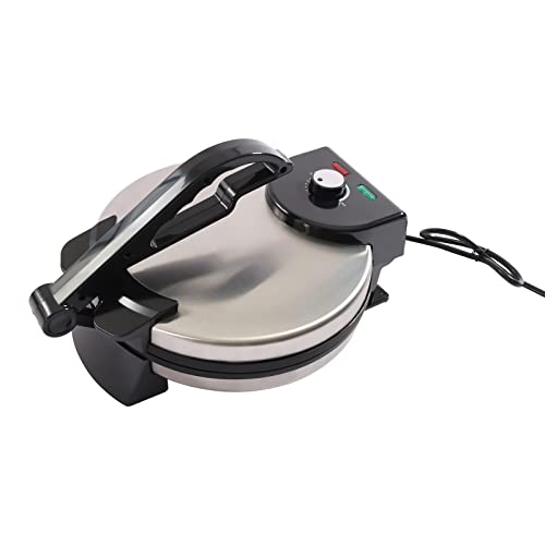 POTYYH Roti-Maker, 1800W Elektrische Tortilla Presse mit Doppelseitige Heizung, Antihaftbeschichtung, Temperaturregelung, für Omeletts, Pizza, Tostadas und Quesadillas von POTYYH